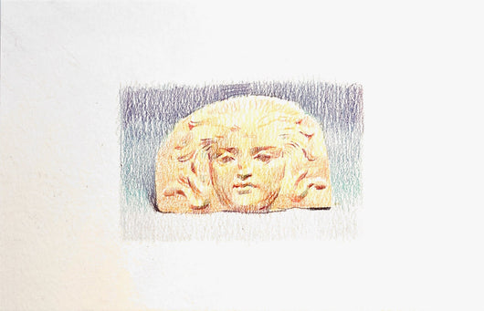 Marisa Stratton, Antefix, Head of Medusa, 4th c. BCE