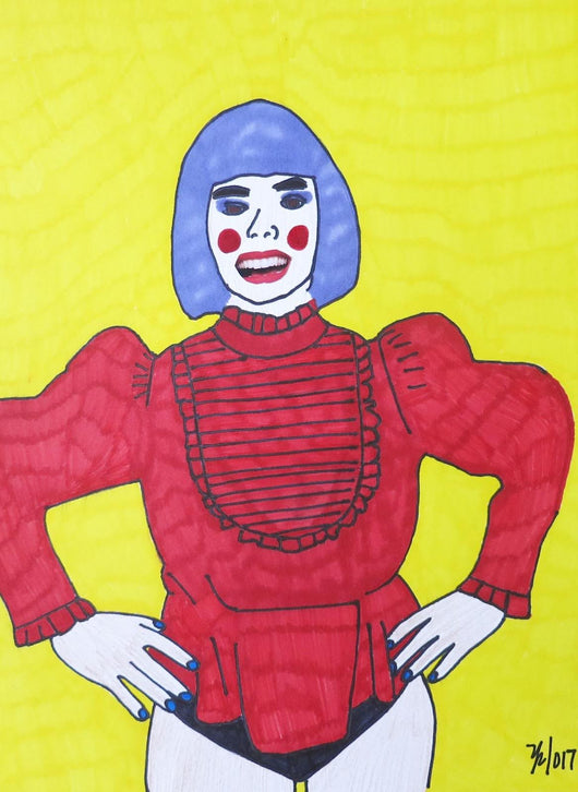 Yali Romagoza, Drawing my way out of a corner (Red)