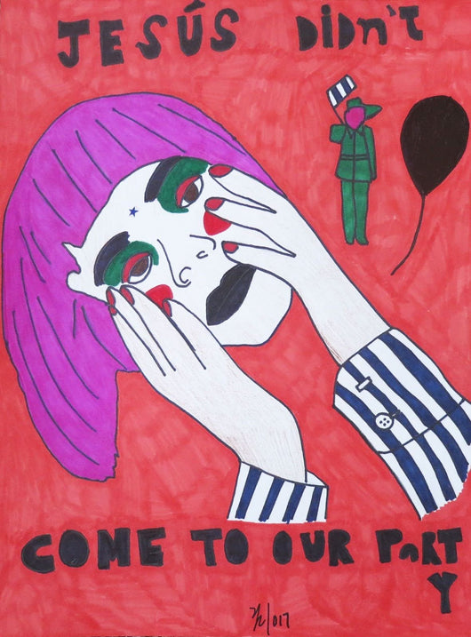 Yali Romagoza, Drawing my way out of a corner (Jesús didn't come to our party)