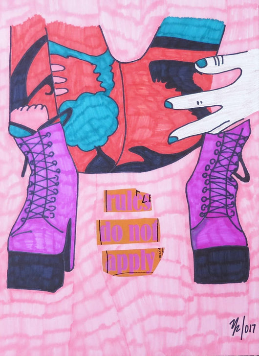 Yali Romagoza, Drawing my way out of a corner (Rules do not apply)