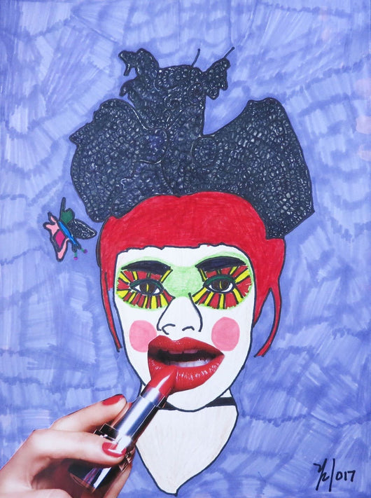 Yali Romagoza, Drawing my way out of a corner (Lipstick)