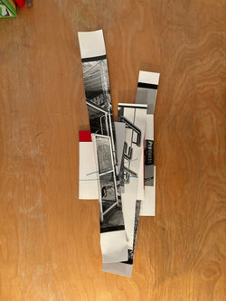 Cynthia Connolly, FINDING #2, Telephone Booth and Silver Gelatin Test Strips: collaged sewn zine