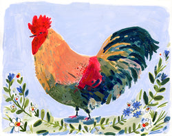 Elizabeth Graeber, Rooster with flowers