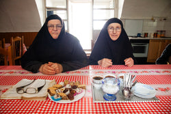 Hatnim Lee, Tea with Sister Anastasia and Sister Varvara in Serbia