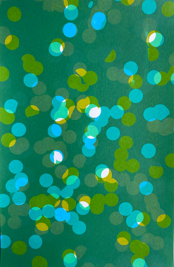 Christine Buckton Tillman, confetti print (green teal)