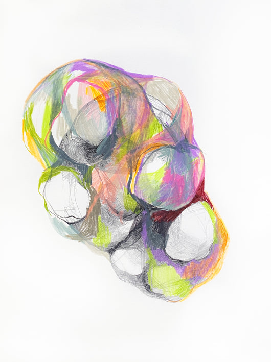 Amy Hughes Braden, Two Heads Blob Color Study (2)