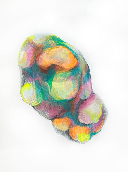Amy Hughes Braden, Two Heads Blobs Color Study (3)