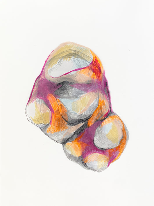 Amy Hughes Braden, Two Heads Blob Color Study (4)